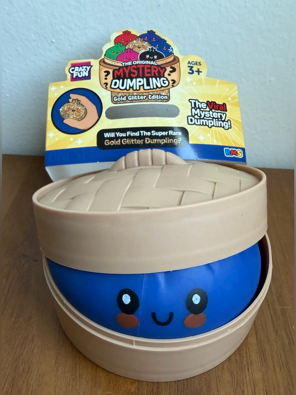 RMS Crazy Fun Blue Dumpling Squishy from Gold Glitter Edition